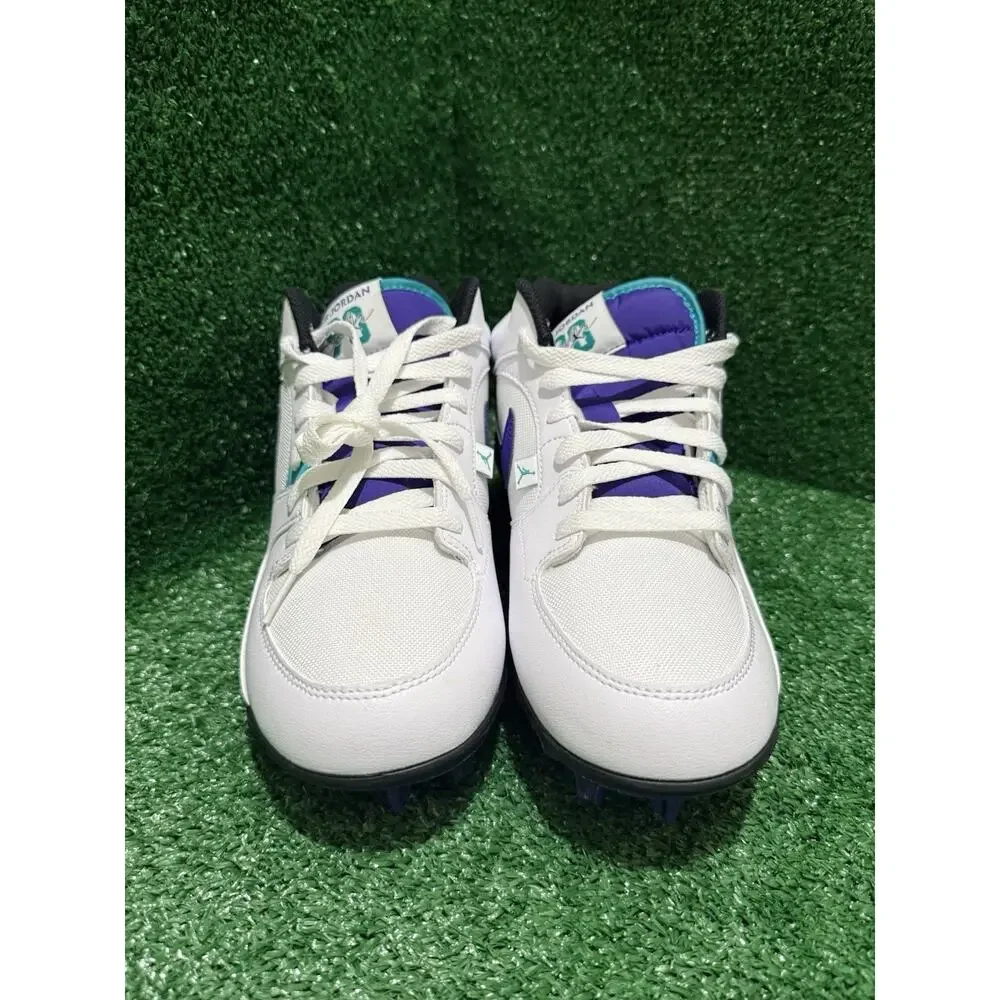 Jordan Stadium 90 Low TD White Grape Football Cleats Men's Size 9 HQ0210-105